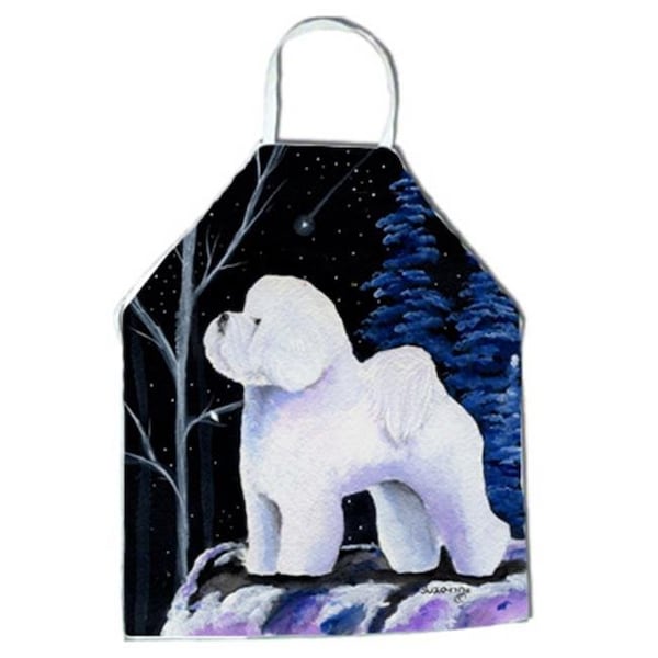 Carolines Treasures Carolines Treasures SS8397APRON Starry Night Bichon Frise Apron - 27 x 31 in. SS8397APRON - main